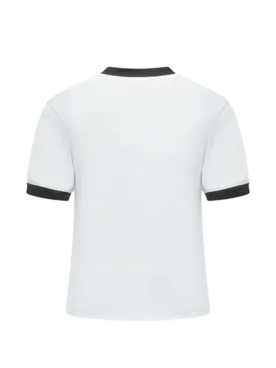 Msgm Ringer Detail T-shirt In White