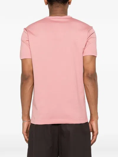 Dolce & Gabbana Cotton T-shirt With Patch In Pink
