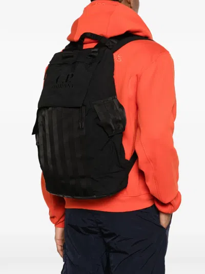 C.p. Company Cp Company Branded Backpack In Black