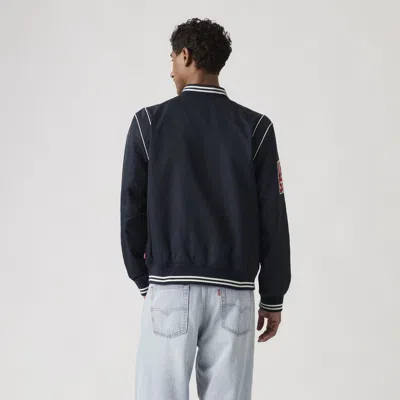 Levi's Varsity Patch Bomber Jacket In Blue