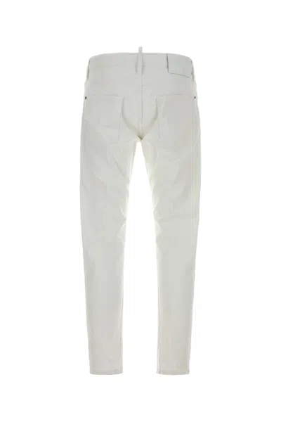 Dsquared2 Slim-fit Denim Pants With Five-pocket Design In White