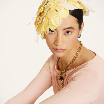 La Doublej Paillette Hat In Pattern