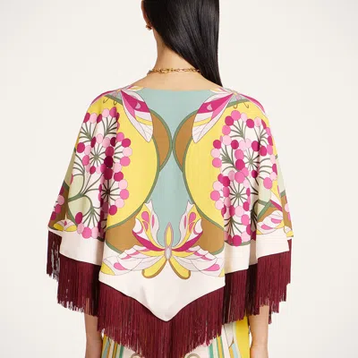 La Doublej Reversible Mini Poncho Top In Multi