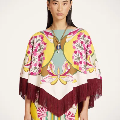 La Doublej Reversible Mini Poncho Top In Multi