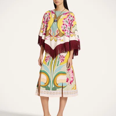 La Doublej Reversible Mini Poncho Top In Multi