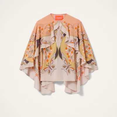 La Doublej Magic Ruffled Top In Brown