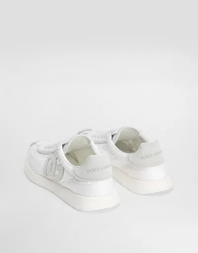 Dolce & Gabbana Dg Cushion White Low Top Sneakers In Mixed Materials Woman In Multi