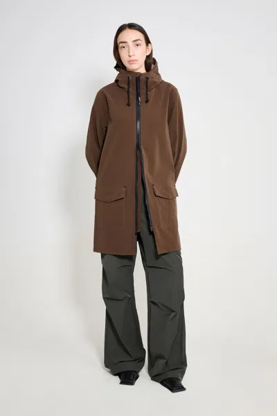 Stutterheim Mosebacke Patch Raincoat In Brown