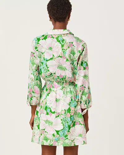 Lilly Pulitzer Abralynn Linen Shirtdress In Green