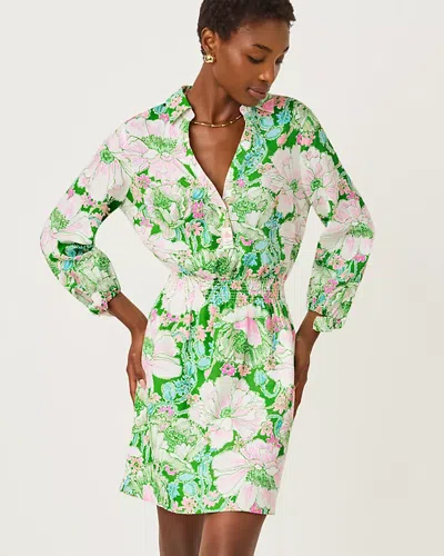 Lilly Pulitzer Abralynn Linen Shirtdress In Green
