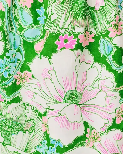 Lilly Pulitzer Abralynn Linen Shirtdress In Green