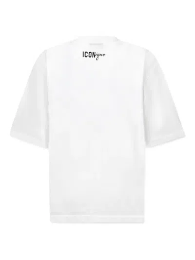Dsquared2 Boot-print T-shirt In White