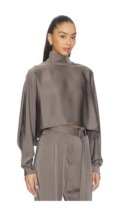 Lapointe Caftan Top In Gray