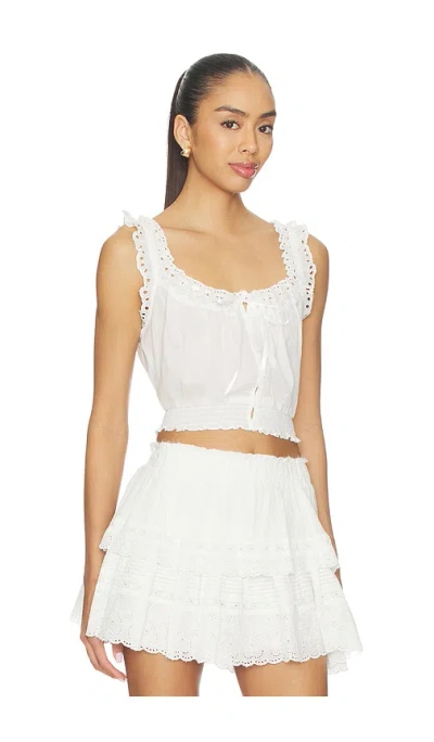 Loveshackfancy Lupo Top In White