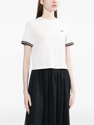 Fred Perry Crew Neck T-shirt In White
