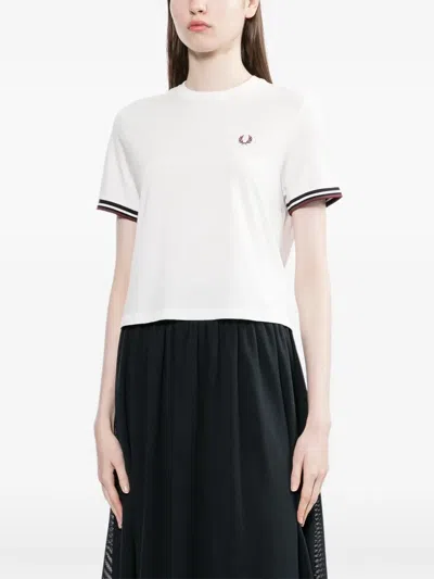 Fred Perry Crew Neck T-shirt In White