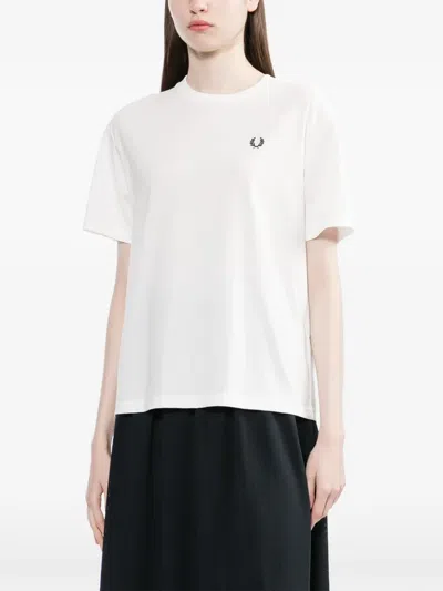 Fred Perry Crew Neck T-shirt In White