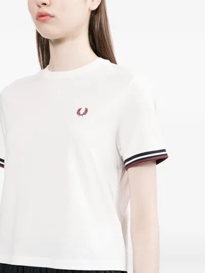 Fred Perry Crew Neck T-shirt In White