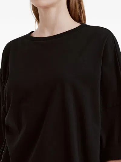 Izzue Gathered T-shirt In Black