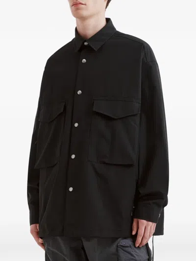 Izzue Tie-details Patch-pocket Jacket In Black