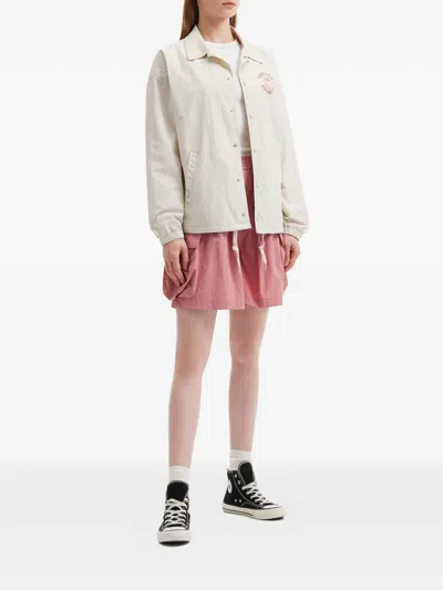 Fingercroxx Graphic Drawstring Jacket In Neutral