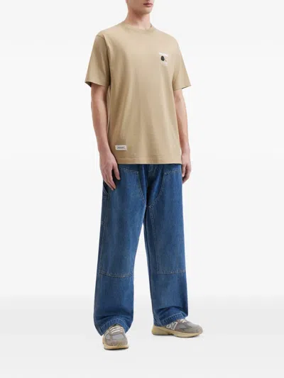 Fingercroxx Logo-print T-shirt In Neutral