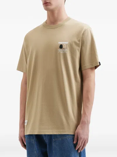 Fingercroxx Logo-print T-shirt In Neutral