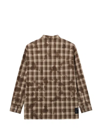 Izzue Plaid-pattern Shirt In Brown