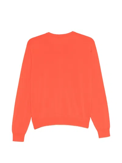 Aspesi Buttoned Cardigan In Orange