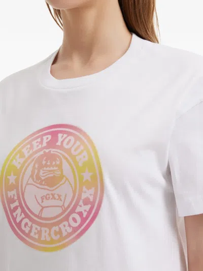 Fingercroxx Printed T-shirt In White