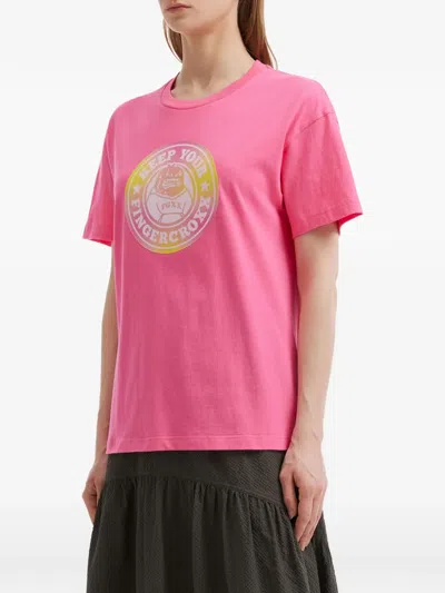 Fingercroxx Printed T-shirt In Pink