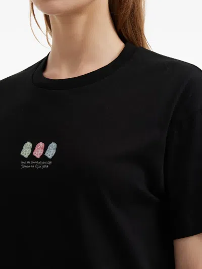Fingercroxx Printed T-shirt In Black