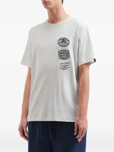 Fingercroxx Patch-appliqué T-shirt In Gray