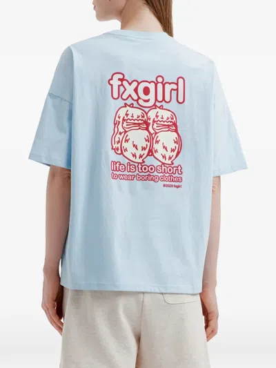 Fingercroxx Printed T-shirt In Blue