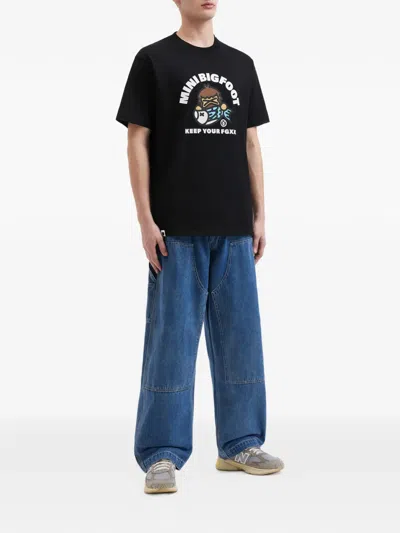 Fingercroxx Printed T-shirt In Blue
