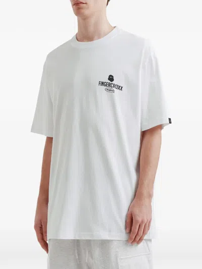 Fingercroxx Logo-print T-shirt In White