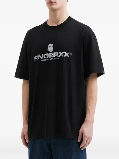 Fingercroxx Logo T-shirt In Black