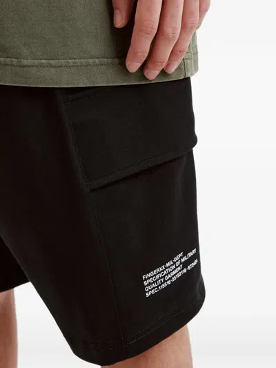 Fingercroxx Drawstring Shorts In Black
