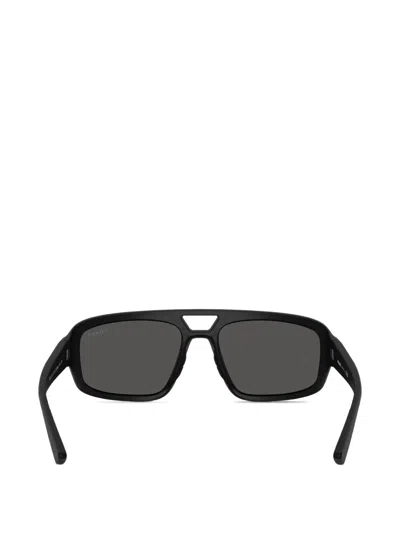Prada Classic Doublebridge Squareframe Sunglasses In Black