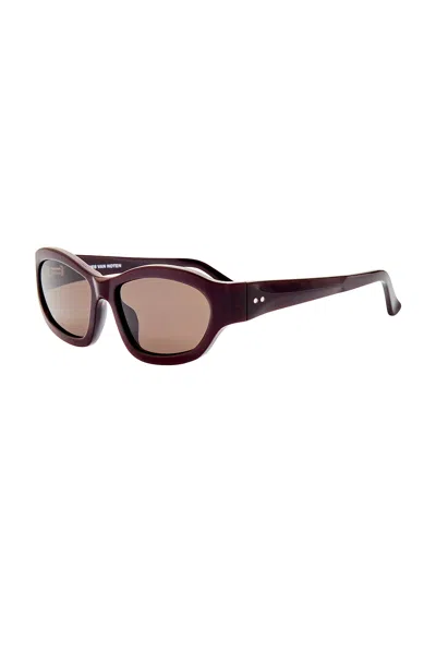 Dries Van Noten Rectangular Sunglasses In Brown