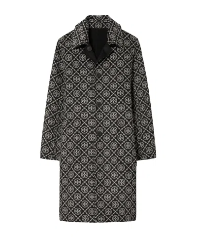 Tory Burch Reversible Buttoned Coat In Metallic