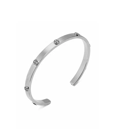 Tory Burch Miller Stud Cuff Bracelet In Silver