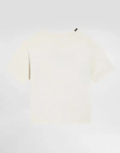 Dolce & Gabbana Jersey T-shirt With Print And Logo Patch In White