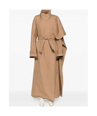 Entire Studios Belted Oversized Coat In Green