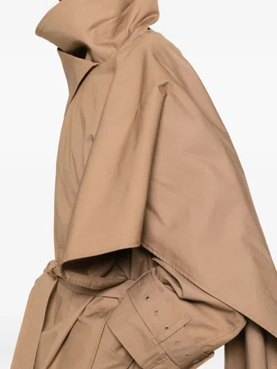 Entire Studios Belted Oversized Coat In Green