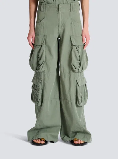 Balmain Multi-pocket Cargo Pants In Green
