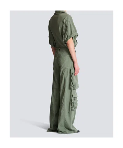 Balmain Multi-pocket Cargo Pants In Green