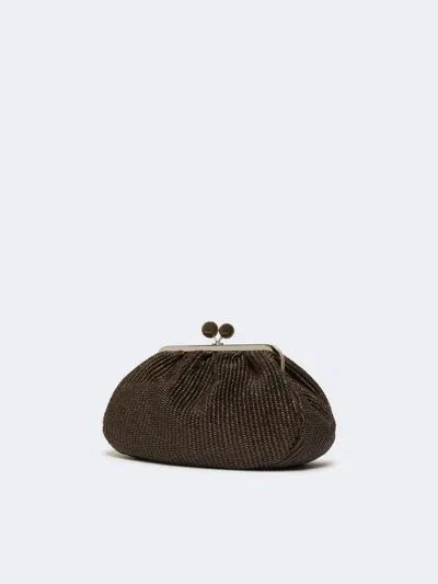 Weekend Max Mara Medium Raffia-effect Pasticcino Bag - Dark Brown In Brown