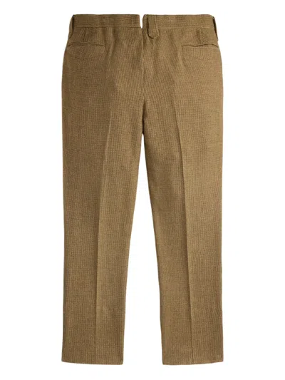 Rrl Check-pattern Trousers In Brown