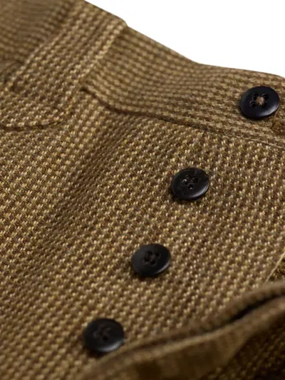 Rrl Check-pattern Trousers In Brown
